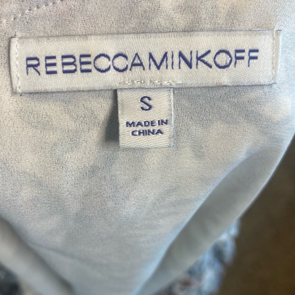 Rebecca Minkoff One Shoulder Mia Floral Sheer Ruffle Top S - Picture 4 of 11